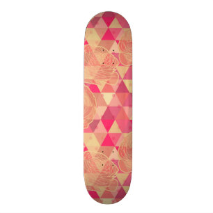 Geometrisches Muster der Blume Skateboard