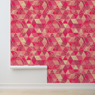 geometrisches Muster der Blume Tapete