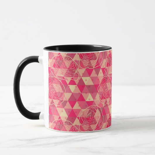 Geometrisches Muster der Blume Tasse (Links)