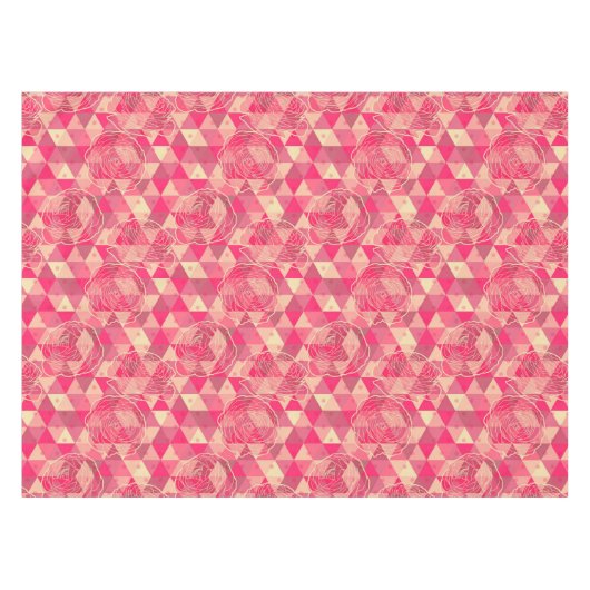 Geometrisches Muster der Blume Tischdecke (Vorderseite (Horizontal))