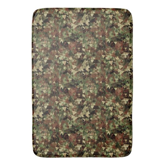 Geometrisches Muster der Camouflage Badematte (Vorderseite Vertikal)