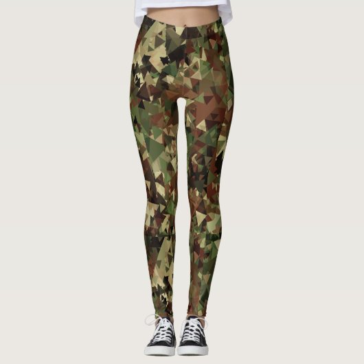 Geometrisches Muster der Camouflage Leggings (Vorderseite)