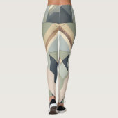 geometrisches Muster der Deko der Erdtonkunst Leggings (Rückseite)