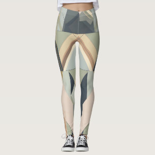 geometrisches Muster der Deko der Erdtonkunst Leggings