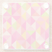 Geometrisches Muster der Dreiecke Glasuntersetzer (Rückseite)