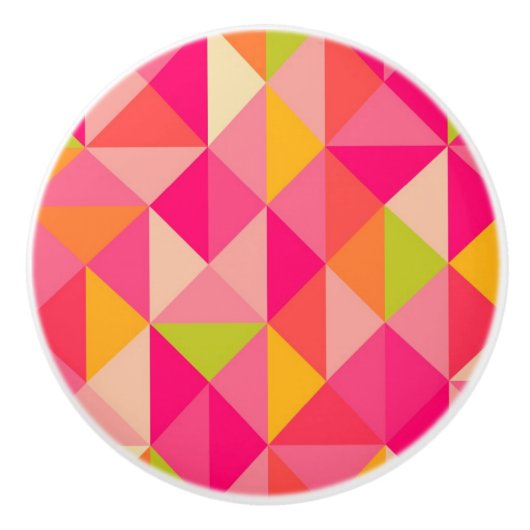 Geometrisches Muster der Dreiecke Keramikknauf (Vorderseite)