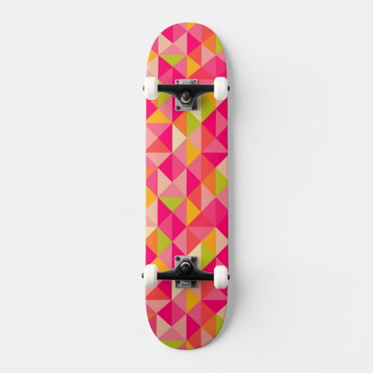 Geometrisches Muster der Dreiecke Skateboard (Vorderseite)