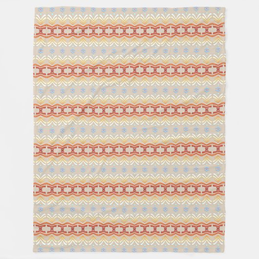 Geometrisches Muster der ethnischen böhmischen Art Fleecedecke (Vorderseite)