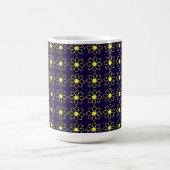 Geometrisches Muster der Gelben Daisy-Blume Kaffeetasse (Mittel)