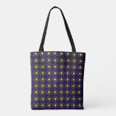 Geometrisches Muster der Gelben Daisy-Blume Tasche (Rückseite)