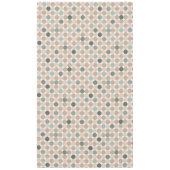 Geometrisches Muster der grünen, braunen, rosa Pol Tischdecke (Vorderseite)