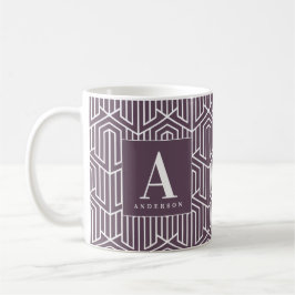 Geometrisches Muster der Initiale/des Monogramms Kaffeetasse