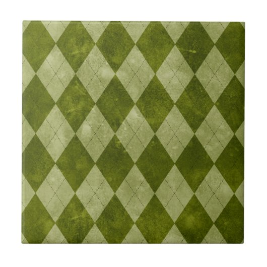 Geometrisches Muster der klassischen Mossy Green R Fliese (Vorderseite)