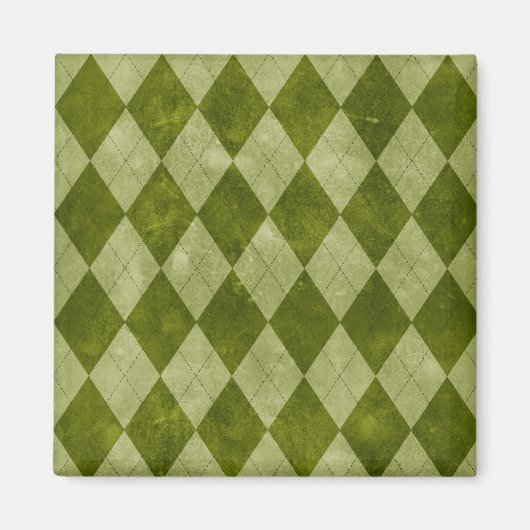 Geometrisches Muster der klassischen Mossy Green R Magnet (Vorne)