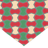 Geometrisches Muster der Krawatte Oriental Red Gre Kurzer Tischläufer (Ecke)