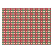 Geometrisches Muster der Krawatte Oriental Red Gre Tischdecke (Vorderseite (Horizontal))