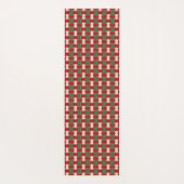 Geometrisches Muster der Krawatte Oriental Red Gre Yogamatte (Rückseite)