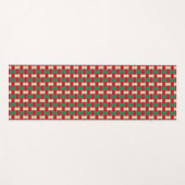 Geometrisches Muster der Krawatte Oriental Red Gre Yogamatte (Vorderseite (Horizontal))