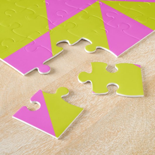 Geometrisches Muster der Limonen Zeichentrickchart Puzzle (Seite)