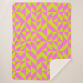 Geometrisches Muster der Limonen Zeichentrickchart Sherpadecke (Vorderseite)