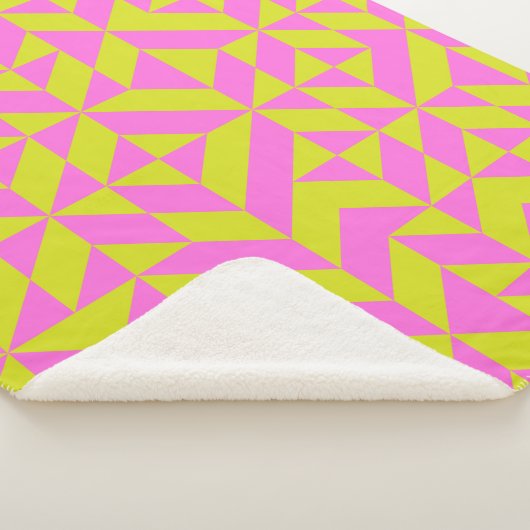 Geometrisches Muster der Limonen Zeichentrickchart Sherpadecke (3/4)