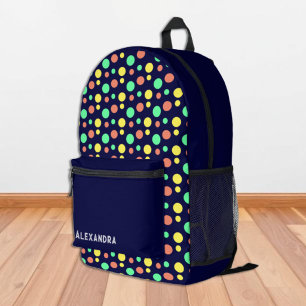 Geometrisches Muster der Marine Bedruckter Rucksack