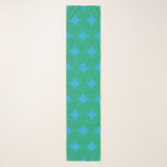 Geometrisches Muster der Mod Mitte - Grün und Blau Schal<br><div class="desc">Geometrisches Muster der Mod Mitte - Grün und Blau</div>