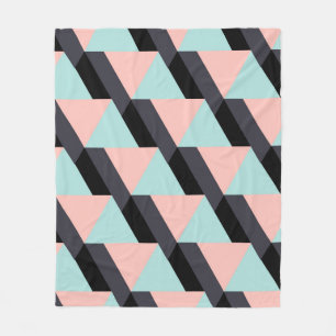 Geometrisches Muster der Pastellfarben Fleecedecke