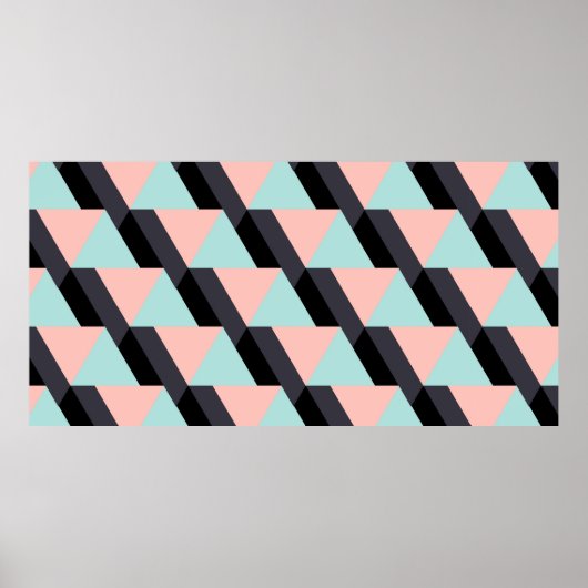 Geometrisches Muster der Pastellfarben Poster (Vorne)