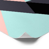 Geometrisches Muster der Pastellfarben Poster (Ecke)