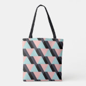 Geometrisches Muster der Pastellfarben Tasche (Rückseite)