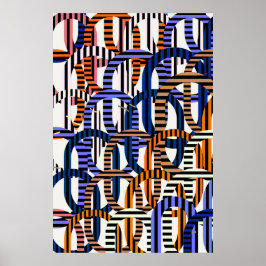 Geometrisches Muster der Quantenphysik Poster