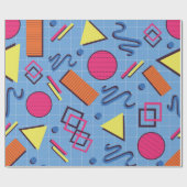 Geometrisches Muster der Retro-90er-Jahre Geschenkpapier (Flach)