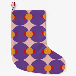 Geometrisches Muster der Retromodelle Vintage Abst Kleiner Weihnachtsstrumpf
