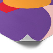 Geometrisches Muster der Retromodelle Vintage Abst Poster (Ecke)