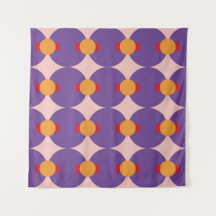 Geometrisches Muster der Retromodelle Vintage Abst Wandteppich