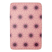 Geometrisches Muster der rosa Sternexplosion Badematte (Vorderseite Vertikal)
