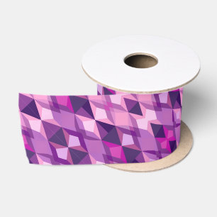 Geometrisches Muster der rosa und lila diamanten Satinband