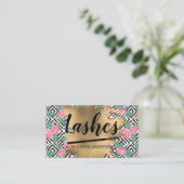 Geometrisches Muster der Rose | Goldfolie Terminkarte (Stehend Vorderseite)