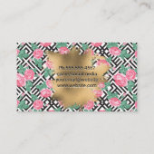 Geometrisches Muster der Rose | Goldfolie Terminkarte (Rückseite)