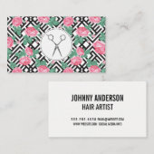 Geometrisches Muster der Rose | Salonschere Visitenkarte (Vorne/Hinten)