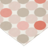 Geometrisches Muster der roten, braunen, rosa Polk Tischdecke (Schrägansicht)