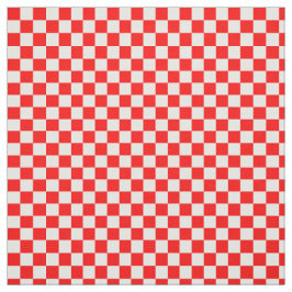 Geometrisches Muster der roten Schachbretter Stoff