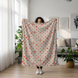 Geometrisches Muster der roten und rosa Polka-Punk Sherpadecke