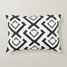 Geometrisches Muster der schwarzen, geometrischen  Dekokissen
