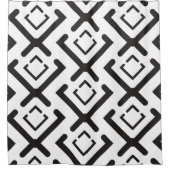 Geometrisches Muster der schwarzen, geometrischen Duschvorhang (Vorderseite)