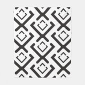 Geometrisches Muster der schwarzen, geometrischen Fleecedecke (Vorderseite)