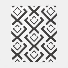 Geometrisches Muster der schwarzen, geometrischen  Fleecedecke