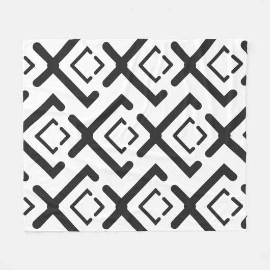 Geometrisches Muster der schwarzen, geometrischen Fleecedecke (Vorderseite (Horizontal))