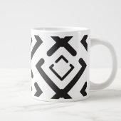 Geometrisches Muster der schwarzen, geometrischen Jumbo-Tasse (Rechts)
